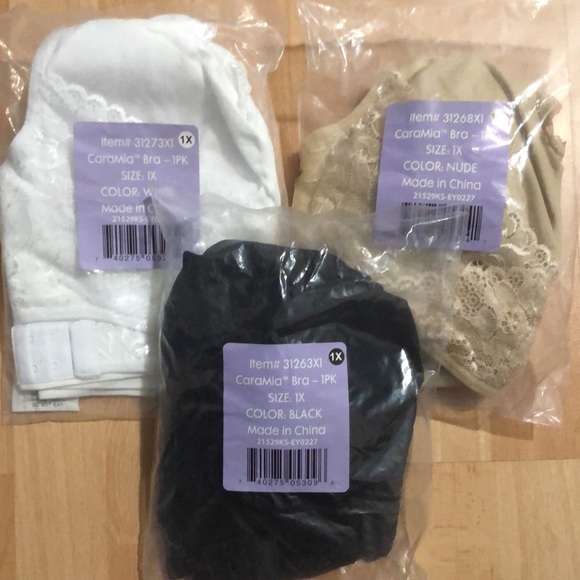 CaraMia Intimates & Sleepwear Bundle Of 3 Caramia Bras Nude Black